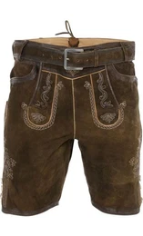 Trachtenlederhose Lederhose Schorsch inkl. Grtel braun