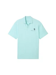 TOM TAILOR Poloshirt Relaxed Türkis/Grün/Hellgrün/Hellblau