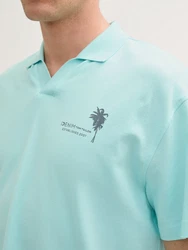 TOM TAILOR Poloshirt Relaxed Türkis/Grün/Hellgrün/Hellblau