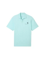 TOM TAILOR Poloshirt Relaxed Türkis/Grün/Hellgrün/Hellblau