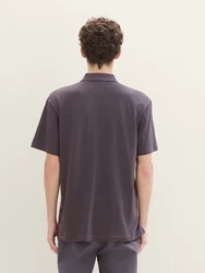 TOM TAILOR Poloshirt Relaxed Grau/Lila/Dunkelgrau/Braun