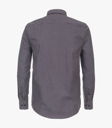 CASAMODA Langarmhemd Casual Fit Hellblau/Dunkelblau/Bordeaux