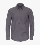 CASAMODA Langarmhemd Casual Fit Hellblau/Dunkelblau/Bordeaux