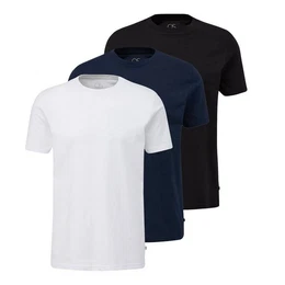 T-Shirt Basic (3-tlg) kurzarm, Rundhals-Ausschnitt, im 3er Pack