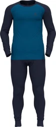 Odlo Funktionsunterwäsche Set ACTIVE WARM ECO Special Set Diving Navy/Mykonos Blau