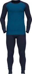 Odlo Funktionsunterwäsche Set ACTIVE WARM ECO Special Set Diving Navy/Mykonos Blau