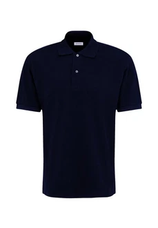 seidensticker Poloshirt Regular Polo Uni Dunkelblau/Blau