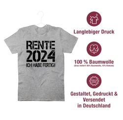 Shirtracer T-Shirt Rente schwarz