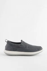 Next Comfort Schlupfschuhe Slipper Grau/Dunkelblau/Dunkelgrau