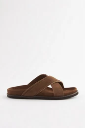 Pantoletten mit berkreuzten Velourslederriemen Pantolette (1-tlg)