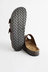 Next Ledersandalen mit zwei Schnallen Dunkelbraun/Braun