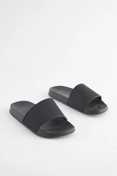 Next Bequemer Zehentrenner Badepantolette (1) Schwarz/Dunkelgrau/Grau