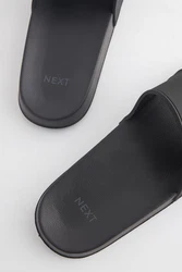 Next Bequemer Zehentrenner Badepantolette (1) Schwarz/Dunkelgrau/Grau