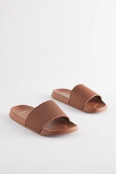 Next Bequemer Zehentrenner Badepantolette (1) Braun/Orange/Beige