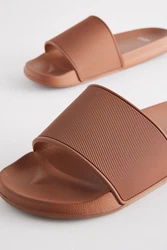 Next Bequemer Zehentrenner Badepantolette (1) Braun/Orange/Beige