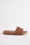 Next Bequemer Zehentrenner Badepantolette (1) Braun/Orange/Beige