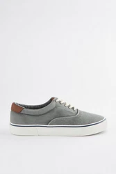 Next Klassischer Stoffschuh Sneaker Hellgrau/Grau
