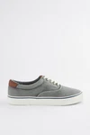 Next Klassischer Stoffschuh Sneaker Hellgrau/Grau