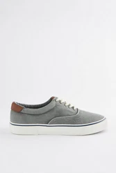 Next Klassischer Stoffschuh Sneaker Hellgrau/Grau