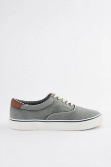 Next Klassischer Stoffschuh Sneaker Hellgrau/Grau