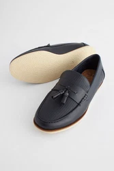Next Loafer mit Prägung und Quaste Schwarz/Dunkelblau/Hellblau/Blau
