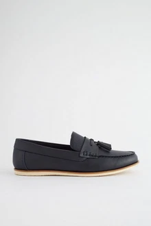 Next Loafer mit Prägung und Quaste Schwarz/Dunkelblau/Hellblau/Blau
