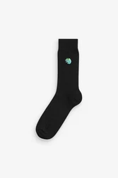 Next Socken mit Stickerei Schwarz