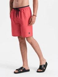 OMBRE Badehose Herren Badeshorts Rot/Rosa/Orange