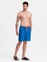 OMBRE Badehose Herren Badeshorts Blau/Hellblau/Dunkelblau/Orange
