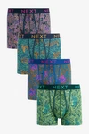 Next Bandeau-Bikini-Top Boxershorts (4er-Pack) Dunkelgrün/Mischfarben/Dunkelblau/Grün