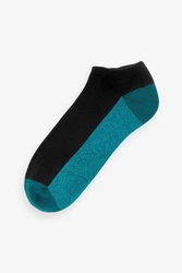 Next Sneakersocken mit gepolsterter Sohle 10er-Pack Mischfarben/Schwarz/Hellblau