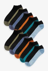 Next Sneakersocken mit gepolsterter Sohle 10er-Pack Mischfarben/Schwarz/Hellblau