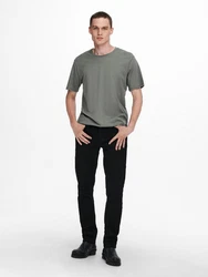 Only & Sons T-Shirt 'Matt' Dunkelgrün/Grün/Grau/Hellgrau