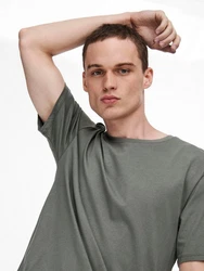 Only & Sons T-Shirt 'Matt' Dunkelgrün/Grün/Grau/Hellgrau