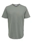 Only & Sons T-Shirt 'Matt' Dunkelgrün/Grün/Grau/Hellgrau