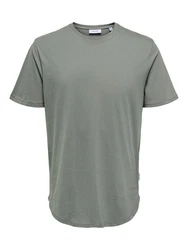Only & Sons T-Shirt 'Matt' Dunkelgrün/Grün/Grau/Hellgrau