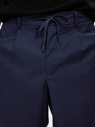 SELECTED HOMME Chinohose SLH190-REG TAPERED LEROY PLEAT PANT Dunkelblau/Blau/Hellblau