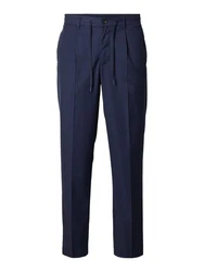 SELECTED HOMME Chinohose SLH190-REG TAPERED LEROY PLEAT PANT Dunkelblau/Blau/Hellblau