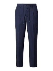 SELECTED HOMME Chinohose SLH190-REG TAPERED LEROY PLEAT PANT Dunkelblau/Blau/Hellblau