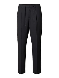 SELECTED HOMME Chinohose SLH190-REG TAPERED LEROY PLEAT PANT Dunkelblau/Blau/Dunkelgrau/Hellblau