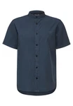 STREET ONE MEN Kurzarmhemd mit Knopfleiste Dunkelblau/Grau/Hellblau
