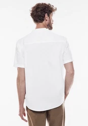 STREET ONE MEN Kurzarmhemd mit Knopfleiste Weiß/Creme