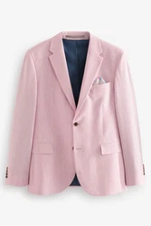 Next Baukastensakko Motion Flex Stretch Slim Fit Anzugsakko Rosa/Lila
