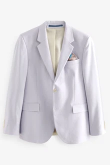 Next Baukastensakko Motion Flex Stretch Slim Fit Anzugsakko Grau/Hellblau/Lila/Fliederfarben