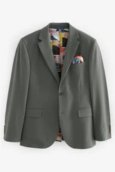 Next Baukastensakko Motion Flex Stretch Slim Fit Anzugsakko Dunkelgrün/Khaki/Grau/Grün