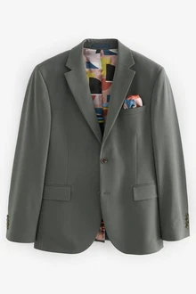 Next Baukastensakko Motion Flex Stretch Slim Fit Anzugsakko Dunkelgrün/Khaki/Grau/Grün