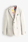 Next Baukastensakko Motionflex Stretch Skinny Fit Anzugsakko Grau/Beige/Khaki