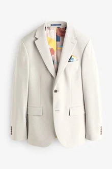 Next Baukastensakko Motionflex Stretch Skinny Fit Anzugsakko Grau/Beige/Khaki