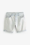 Next Jeansshorts Denim-Shorts mit Stretchanteil Hellblau/Hellgrün