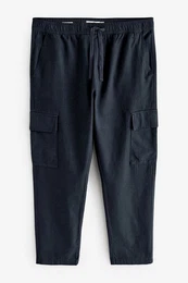 Bandeau-Bikini-Top Cargohose mit Elastikbund aus Leinen und Baumwolle (1-St)